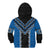 Blue Niho Taniwha Mix Poutama Kid Hoodie Unique Taniko Aotearoa