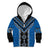 Blue Niho Taniwha Mix Poutama Kid Hoodie Unique Taniko Aotearoa