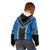 Blue Niho Taniwha Mix Poutama Kid Hoodie Unique Taniko Aotearoa