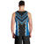 Blue Niho Taniwha Mix Poutama Men Tank Top Unique Taniko Aotearoa