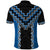 Blue Niho Taniwha Mix Poutama Polo Shirt Unique Taniko Aotearoa