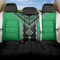 Green Niho Taniwha Mix Poutama Back Car Seat Cover Unique Taniko Aotearoa