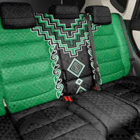 Green Niho Taniwha Mix Poutama Back Car Seat Cover Unique Taniko Aotearoa