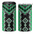 Green Niho Taniwha Mix Poutama 4 in 1 Can Cooler Tumbler Unique Taniko Aotearoa