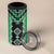 Green Niho Taniwha Mix Poutama 4 in 1 Can Cooler Tumbler Unique Taniko Aotearoa