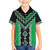 Green Niho Taniwha Mix Poutama Family Matching Puletasi and Hawaiian Shirt Unique Taniko Aotearoa