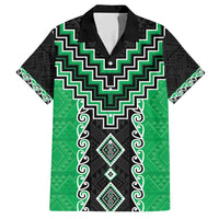 Green Niho Taniwha Mix Poutama Hawaiian Shirt Unique Taniko Aotearoa