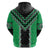 Green Niho Taniwha Mix Poutama Hoodie Unique Taniko Aotearoa