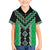 Green Niho Taniwha Mix Poutama Kid Hawaiian Shirt Unique Taniko Aotearoa