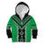 Green Niho Taniwha Mix Poutama Kid Hoodie Unique Taniko Aotearoa