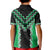 Green Niho Taniwha Mix Poutama Kid Polo Shirt Unique Taniko Aotearoa