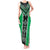 Green Niho Taniwha Mix Poutama Tank Maxi Dress Unique Taniko Aotearoa