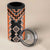 Orange Niho Taniwha Mix Poutama 4 in 1 Can Cooler Tumbler Unique Taniko Aotearoa