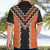 Orange Niho Taniwha Mix Poutama Hawaiian Shirt Unique Taniko Aotearoa