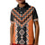 Orange Niho Taniwha Mix Poutama Kid Polo Shirt Unique Taniko Aotearoa