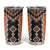 Orange Niho Taniwha Mix Poutama Tumbler Cup Unique Taniko Aotearoa