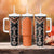 Orange Niho Taniwha Mix Poutama Tumbler With Handle Unique Taniko Aotearoa