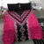 Pink Niho Taniwha Mix Poutama Bedding Set Unique Taniko Aotearoa