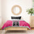 Pink Niho Taniwha Mix Poutama Bedding Set Unique Taniko Aotearoa