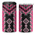 Pink Niho Taniwha Mix Poutama 4 in 1 Can Cooler Tumbler Unique Taniko Aotearoa