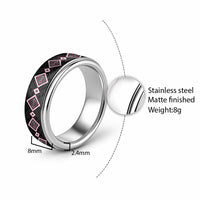 Pink Niho Taniwha Mix Poutama Classic Ring Unique Taniko Aotearoa - Polynesian Pride