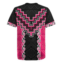 Pink Niho Taniwha Mix Poutama Rugby Jersey Unique Taniko Aotearoa
