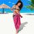 Pink Niho Taniwha Mix Poutama Sarong Unique Taniko Aotearoa