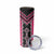 Pink Niho Taniwha Mix Poutama Skinny Tumbler Unique Taniko Aotearoa