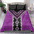 Purple Niho Taniwha Mix Poutama Bedding Set Unique Taniko Aotearoa