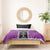 Purple Niho Taniwha Mix Poutama Bedding Set Unique Taniko Aotearoa