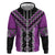 Purple Niho Taniwha Mix Poutama Hoodie Unique Taniko Aotearoa