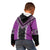 Purple Niho Taniwha Mix Poutama Kid Hoodie Unique Taniko Aotearoa