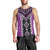 Purple Niho Taniwha Mix Poutama Men Tank Top Unique Taniko Aotearoa