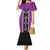 Purple Niho Taniwha Mix Poutama Mermaid Dress Unique Taniko Aotearoa