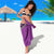 Purple Niho Taniwha Mix Poutama Sarong Unique Taniko Aotearoa
