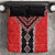 Red Niho Taniwha Mix Poutama Bedding Set Unique Taniko Aotearoa