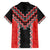 Red Niho Taniwha Mix Poutama Family Matching Tank Maxi Dress and Hawaiian Shirt Unique Taniko Aotearoa