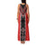 Red Niho Taniwha Mix Poutama Family Matching Tank Maxi Dress and Hawaiian Shirt Unique Taniko Aotearoa
