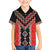 Red Niho Taniwha Mix Poutama Family Matching Tank Maxi Dress and Hawaiian Shirt Unique Taniko Aotearoa