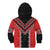 Red Niho Taniwha Mix Poutama Kid Hoodie Unique Taniko Aotearoa