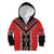 Red Niho Taniwha Mix Poutama Kid Hoodie Unique Taniko Aotearoa