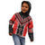 Red Niho Taniwha Mix Poutama Kid Hoodie Unique Taniko Aotearoa