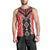 Red Niho Taniwha Mix Poutama Men Tank Top Unique Taniko Aotearoa