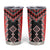 Red Niho Taniwha Mix Poutama Tumbler Cup Unique Taniko Aotearoa