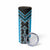 Sky Blue Niho Taniwha Mix Poutama Skinny Tumbler Unique Taniko Aotearoa