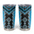 Sky Blue Niho Taniwha Mix Poutama Tumbler Cup Unique Taniko Aotearoa