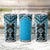 Sky Blue Niho Taniwha Mix Poutama Tumbler Cup Unique Taniko Aotearoa