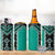 Teal Niho Taniwha Mix Poutama 4 in 1 Can Cooler Tumbler Unique Taniko Aotearoa