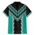 Teal Niho Taniwha Mix Poutama Family Matching Mermaid Dress and Hawaiian Shirt Unique Taniko Aotearoa