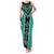 Teal Niho Taniwha Mix Poutama Family Matching Tank Maxi Dress and Hawaiian Shirt Unique Taniko Aotearoa